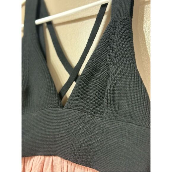 NWOT By Anthropologie Knit Twofer Midi Crochet Bust Empire Waist Dress Women's - Picture 3 of 11